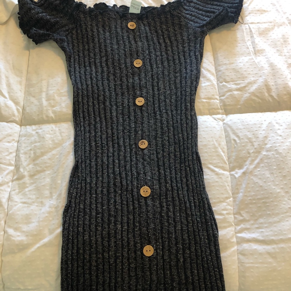 Off the shoulder gray dress size Small